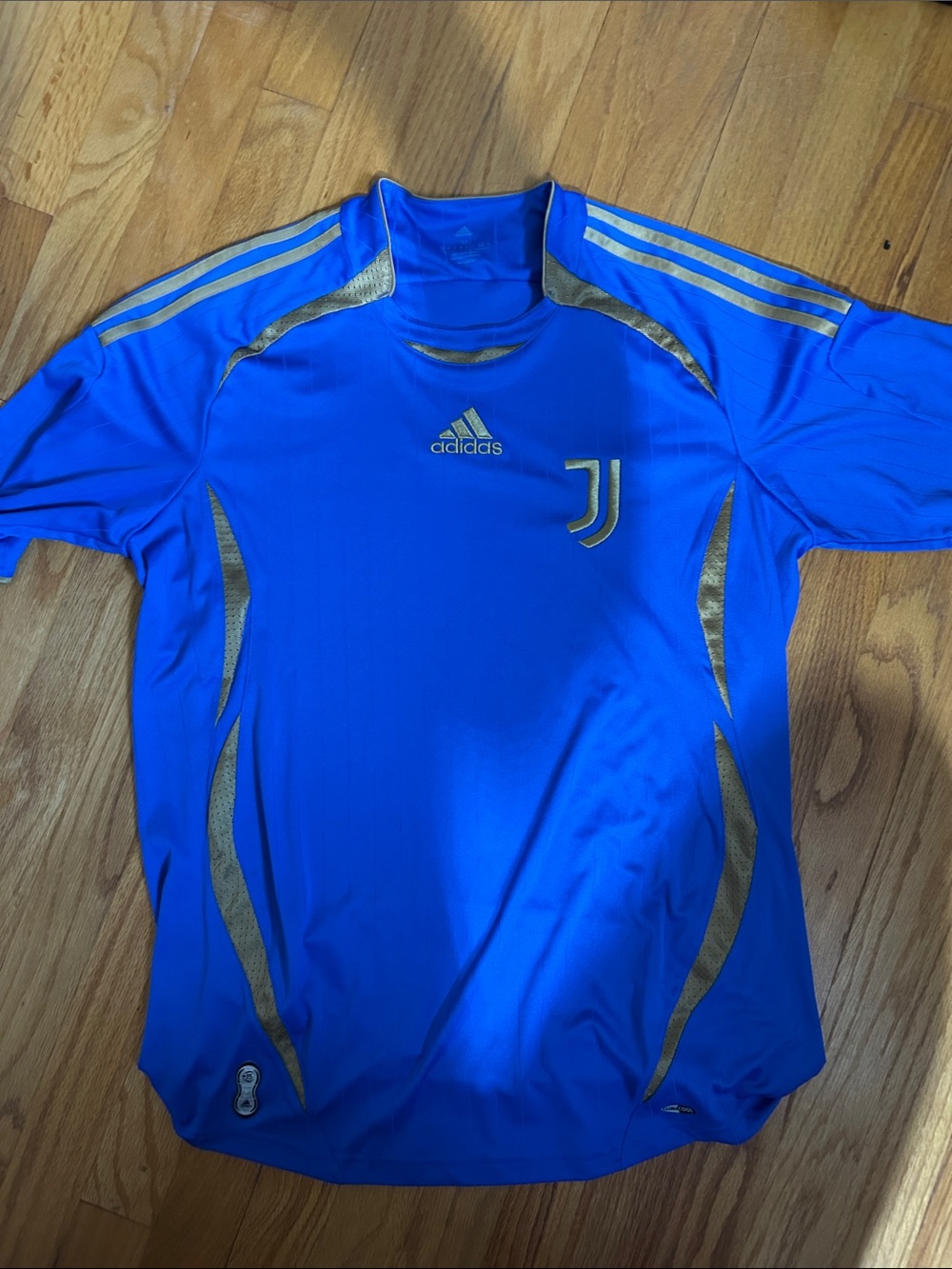 adidas Blue Training Jersey with Gold Accents